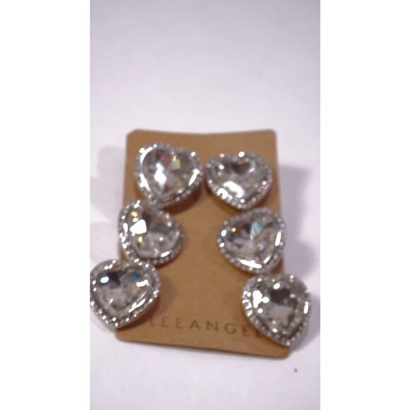 Neiman Marcus Lee Angel Only Hearts Triple Bubble Gemstone Link Earrings NWT 155 - Picture 2 of 9